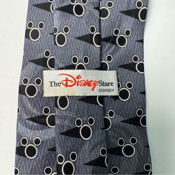 Vintage The Disney Store Mickey Black @ Gray Tie - Picture 5 of 6